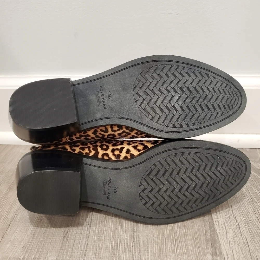 NEW Cole Haan Gia Animal Print Ankle Boots